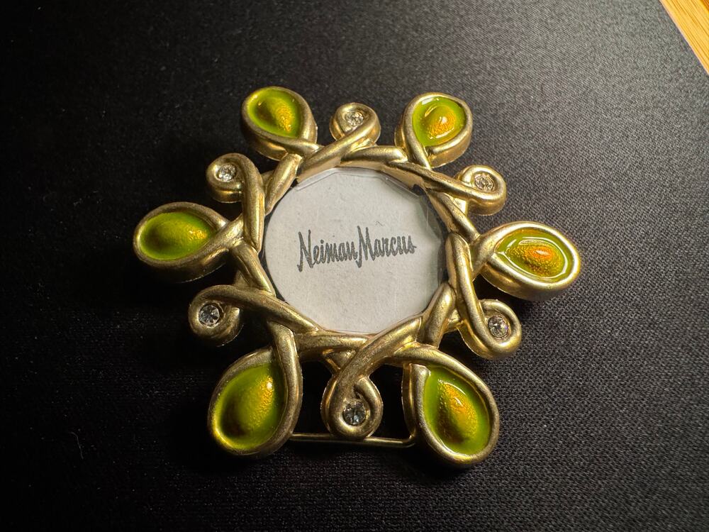 Vintage Jay Strongwater Neiman Marcus Flower Photo Frame